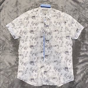 WHITE LINEN SHIRT palm trees